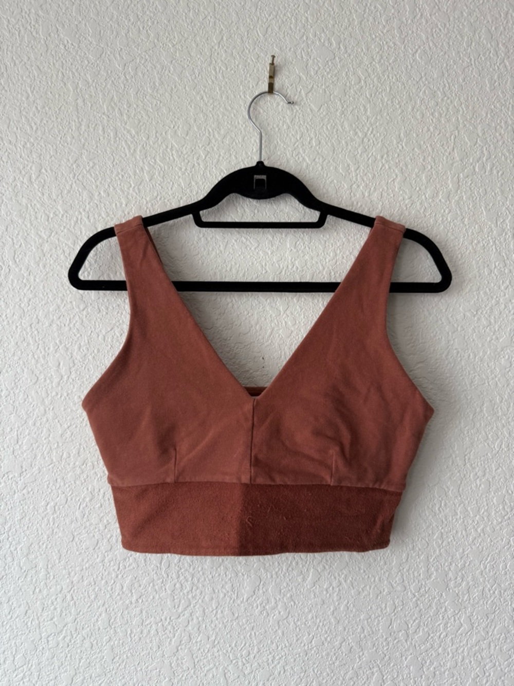 Women's Rust V-Neck Crop Tank Top